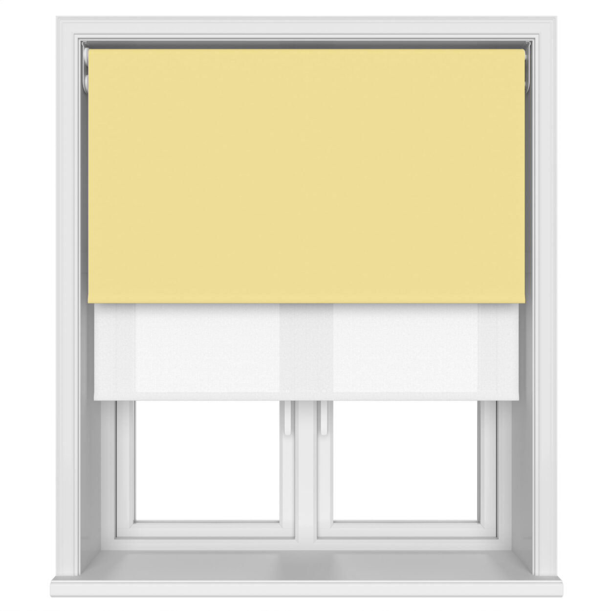 Dover Blackout Sunlit Yellow Motorised Double Roller Blind - Image 4
