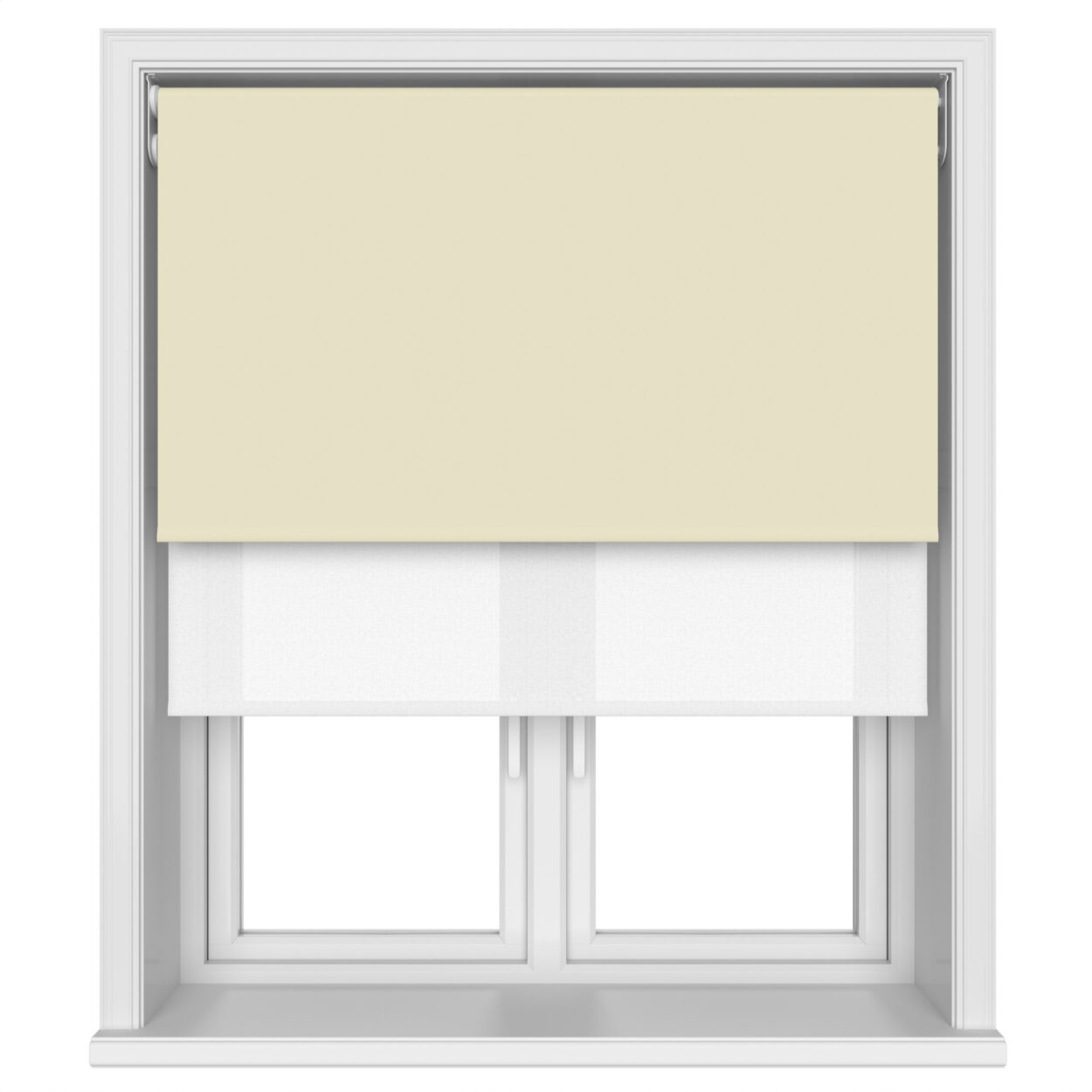 Dover Blackout Cotswold Stone Motorised Double Roller Blind
