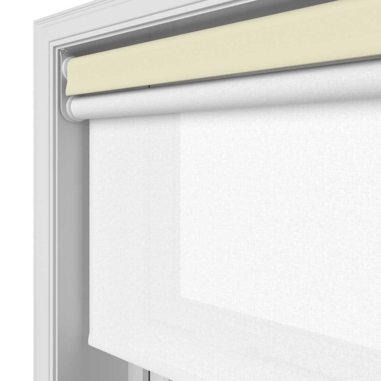 Dover Blackout Cotswold Stone Motorised Double Roller Blind - Image 7