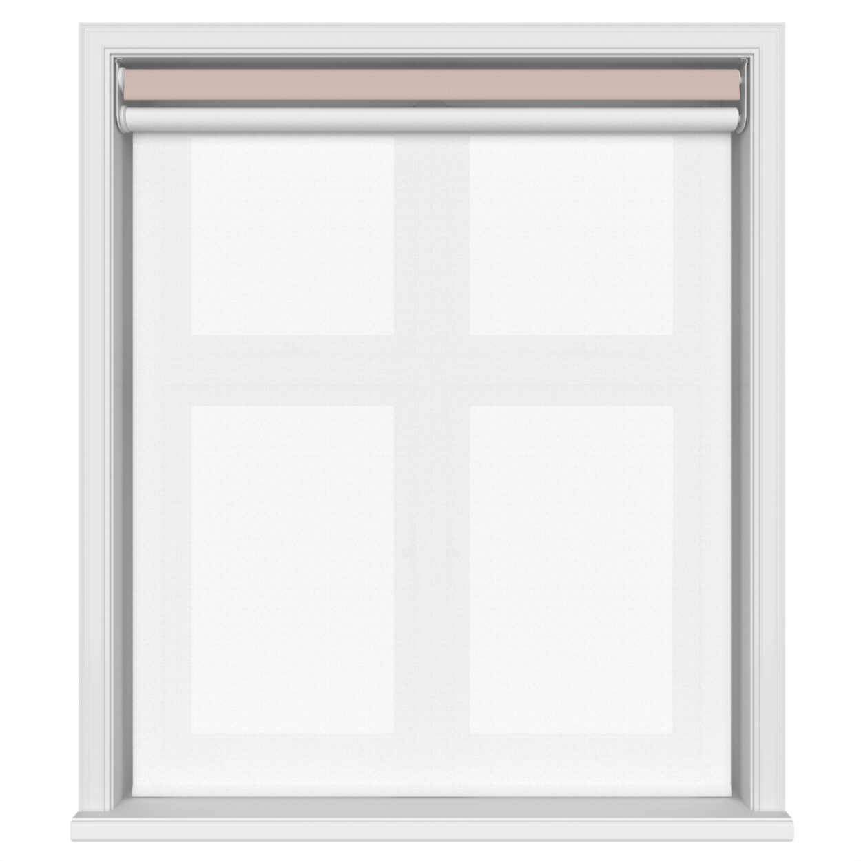 Dover Blackout Blush Pink Motorised Double Roller Blind - Image 3