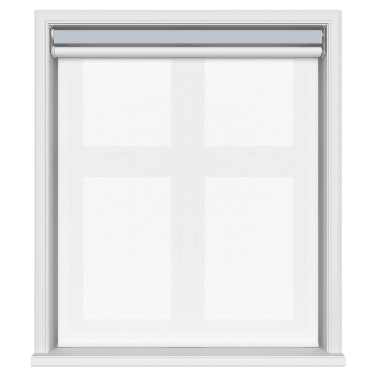 Dover Blackout Skyline Blue Motorised Double Roller Blind - Image 3