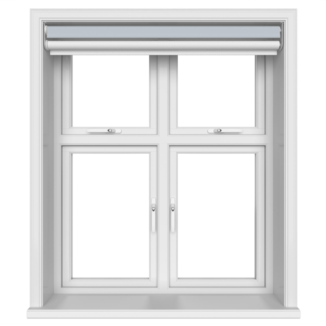 Dover Blackout Skyline Blue Motorised Double Roller Blind - Image 5