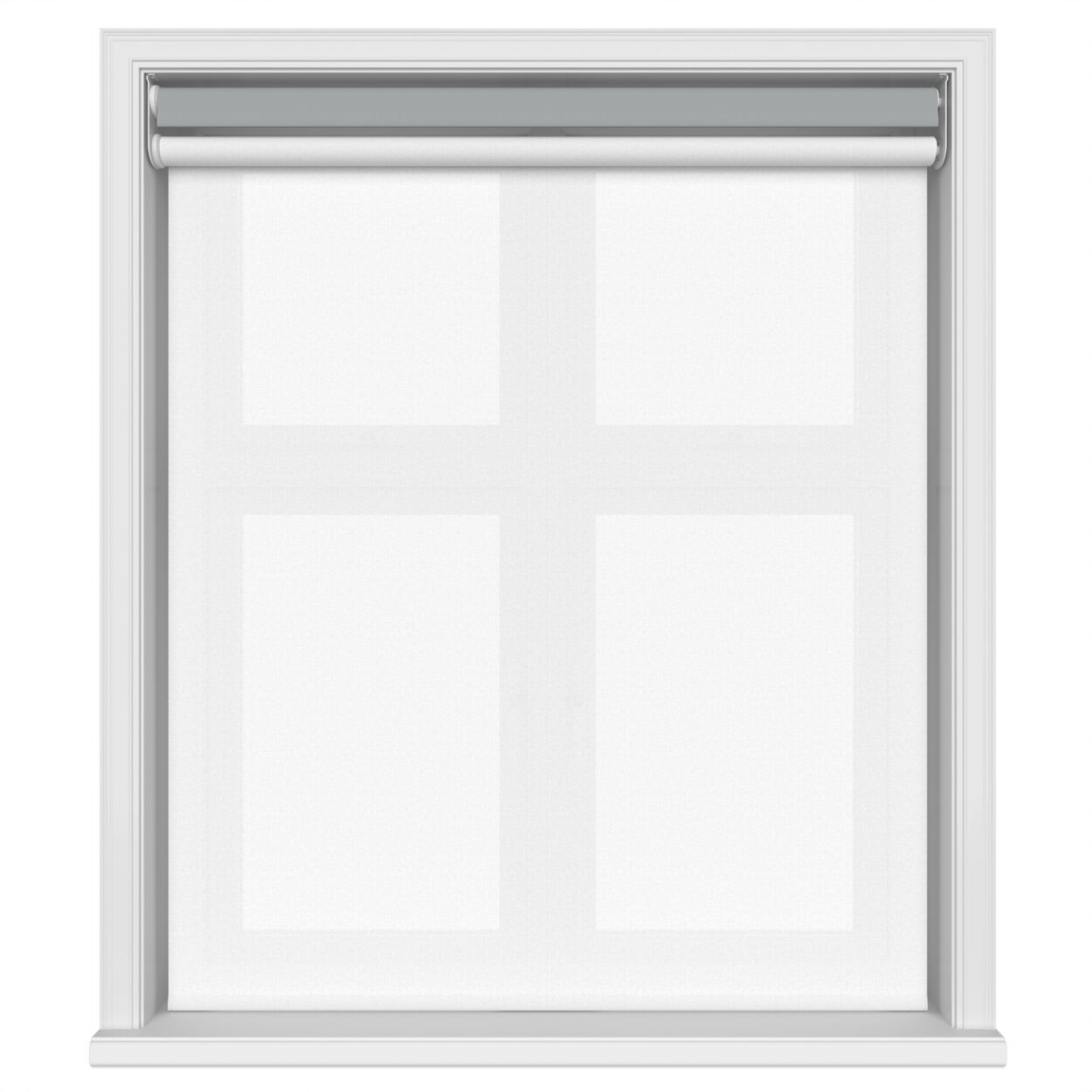 Dover Blackout Iron Grey Motorised Double Roller Blind - Image 3