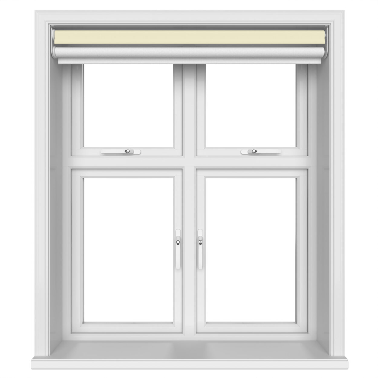 Dover Blackout Buttercream Motorised Double Roller Blind - Image 5