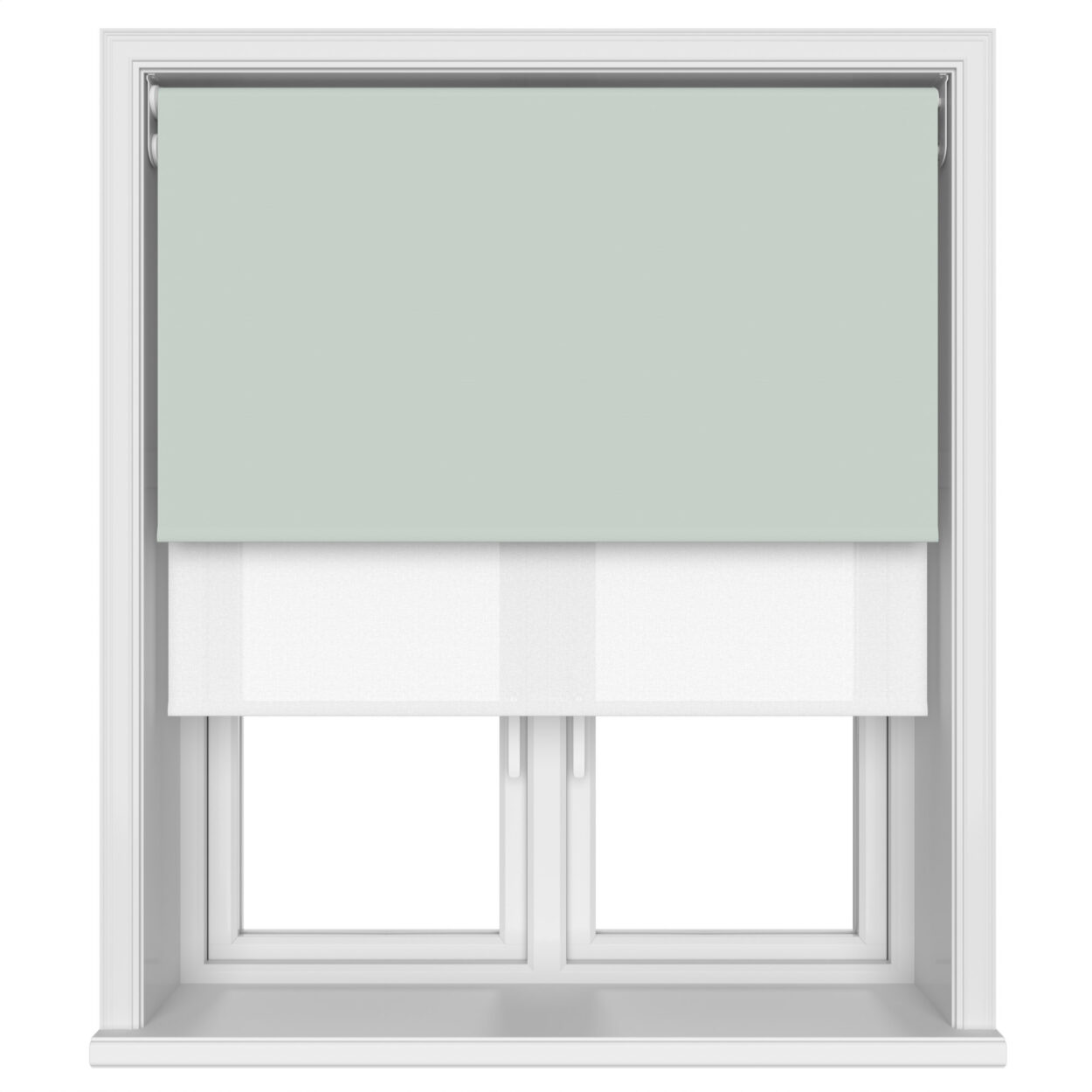 Dover Blackout Powdered Blue Motorised Double Roller Blind