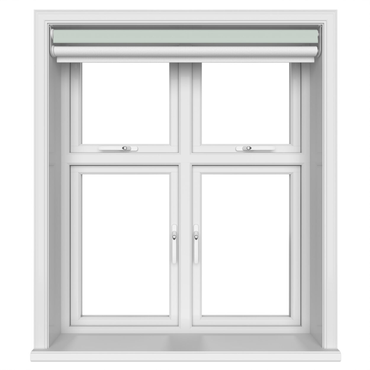 Dover Blackout Powdered Blue Motorised Double Roller Blind - Image 5