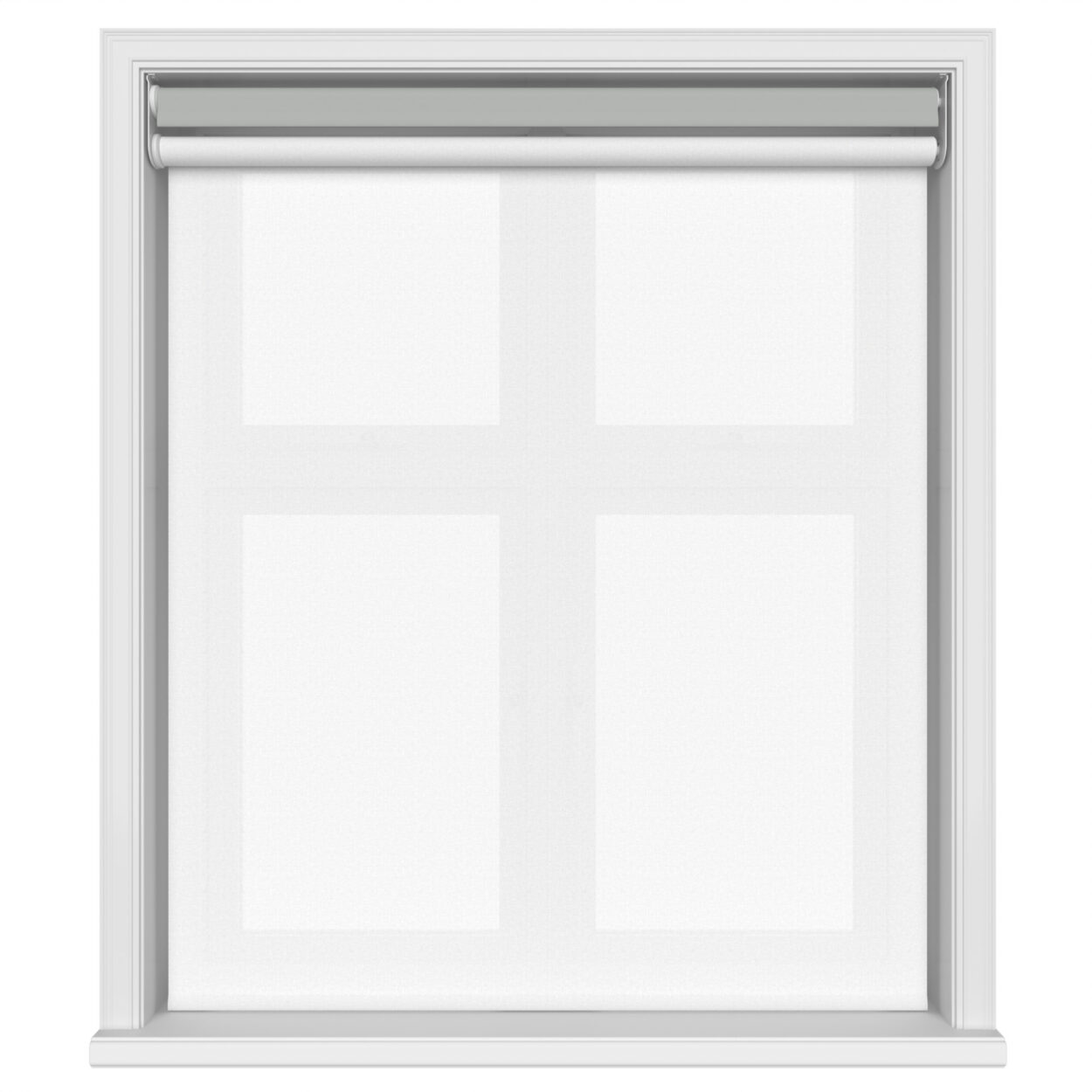 Dover Blackout Pewter Grey Motorised Double Roller Blind - Image 3