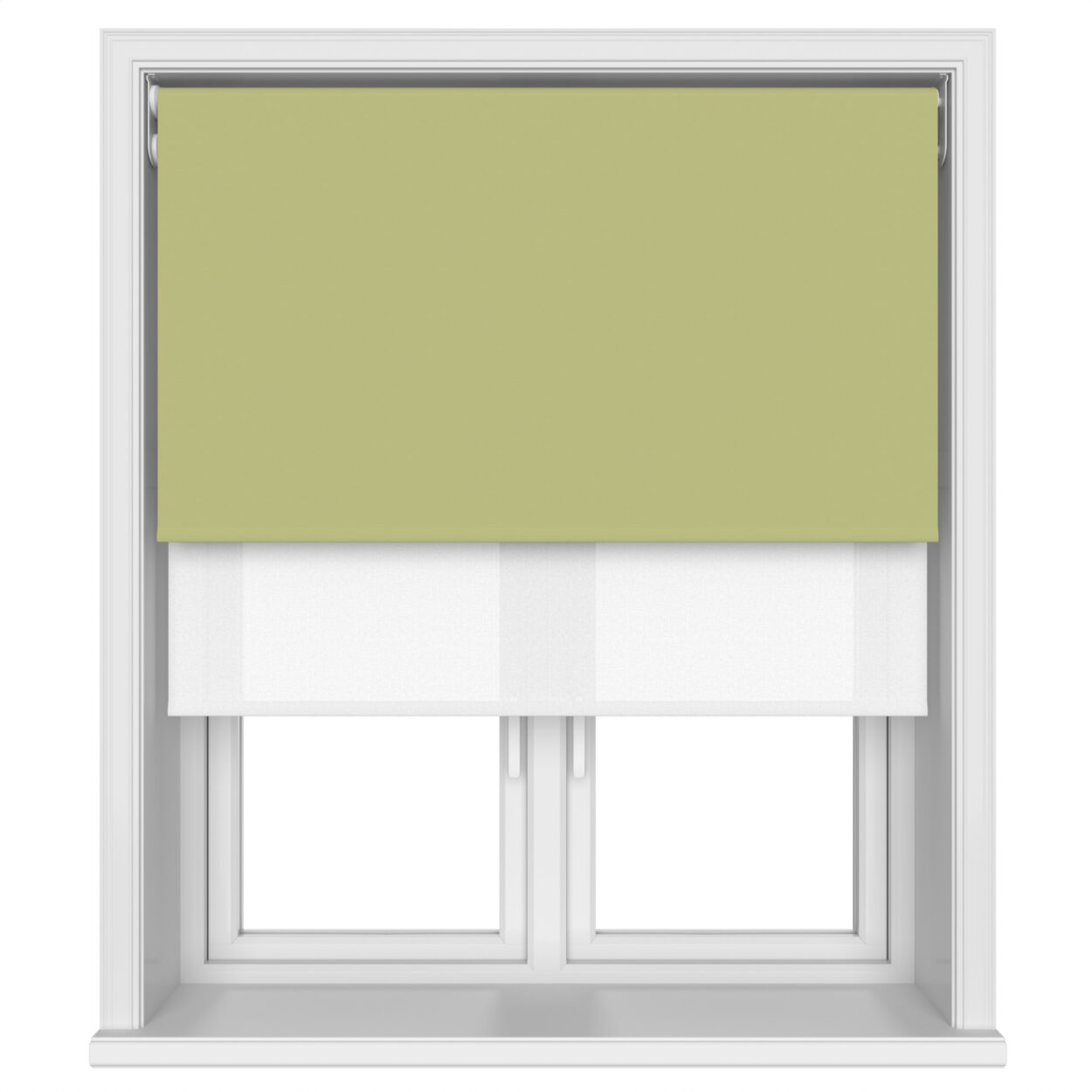 Dover Blackout Pale Glade Motorised Double Roller Blind - Image 4