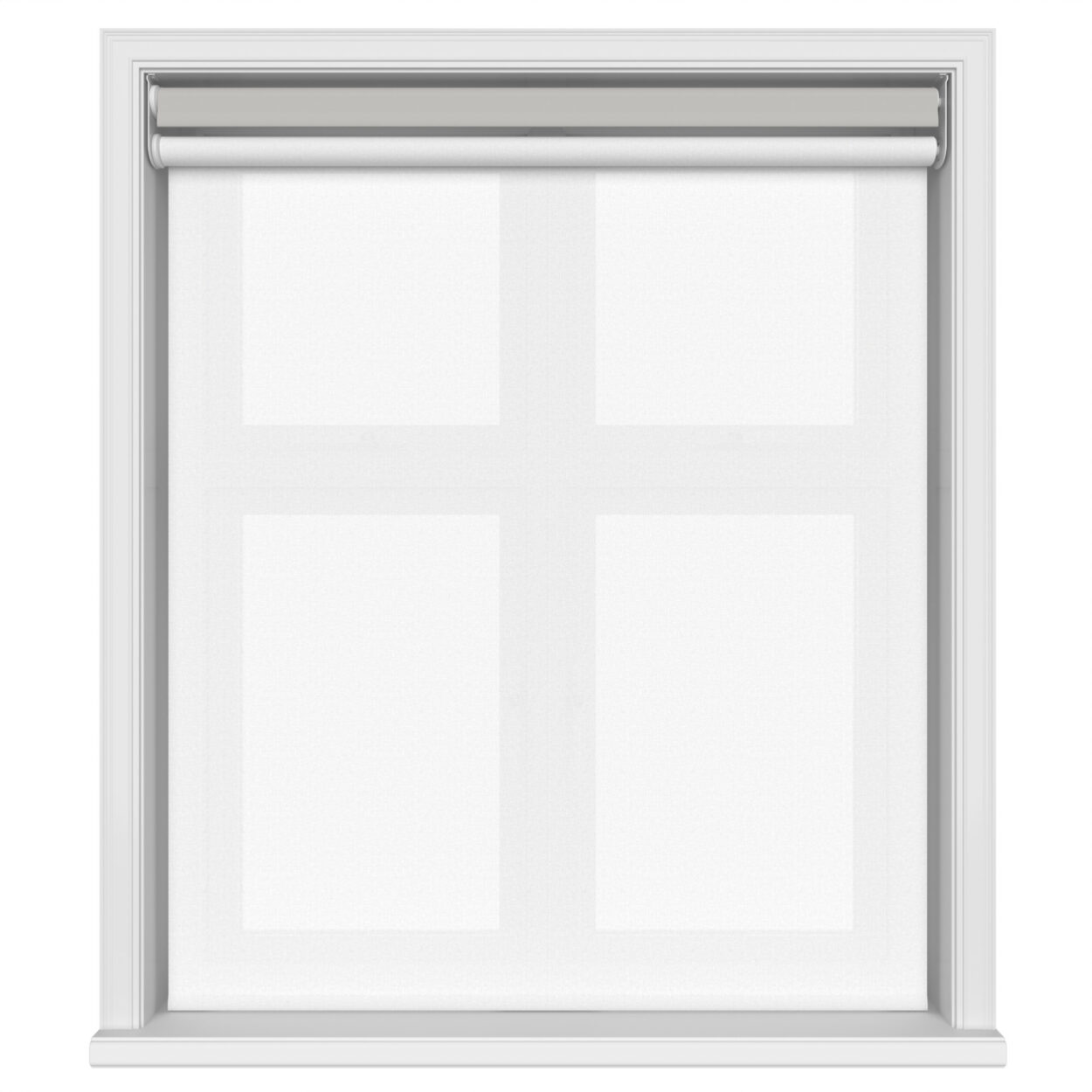Dover Blackout Stone Grey Motorised Double Roller Blind - Image 3