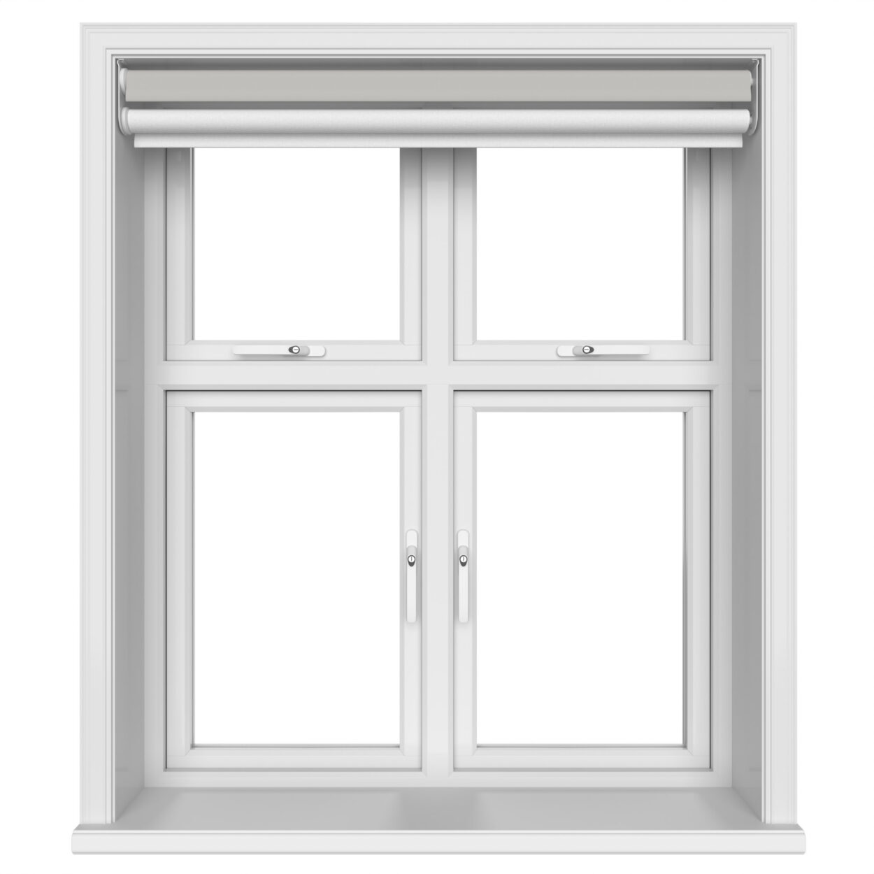 Dover Blackout Stone Grey Motorised Double Roller Blind - Image 5