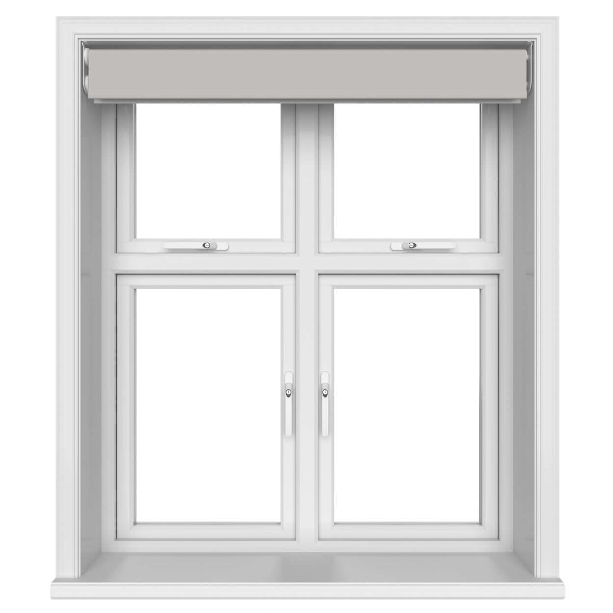 Dover Blackout Stone Grey Motorised Double Roller Blind - Image 6