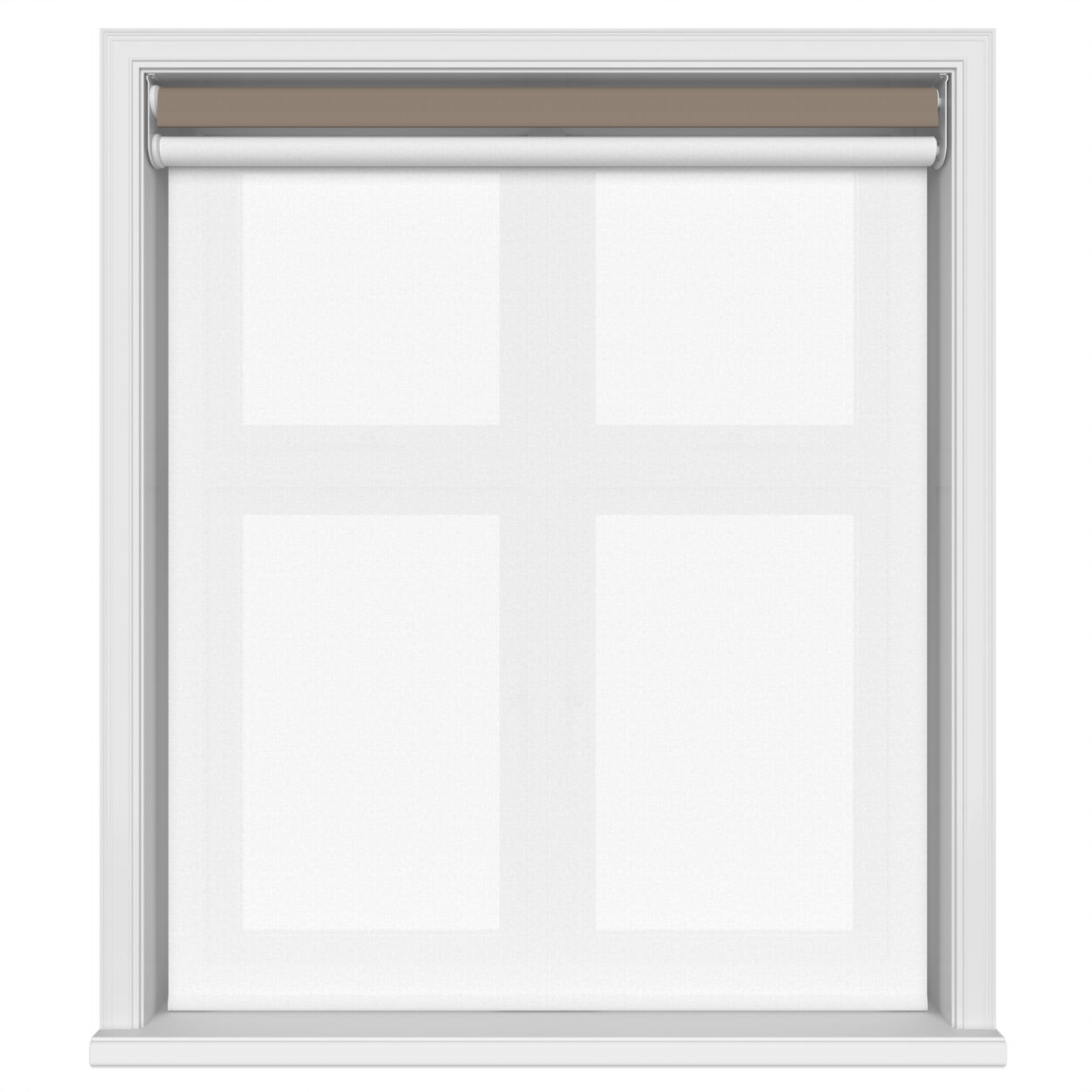 Dover Blackout Cocoa Beige Motorised Double Roller Blind - Image 3