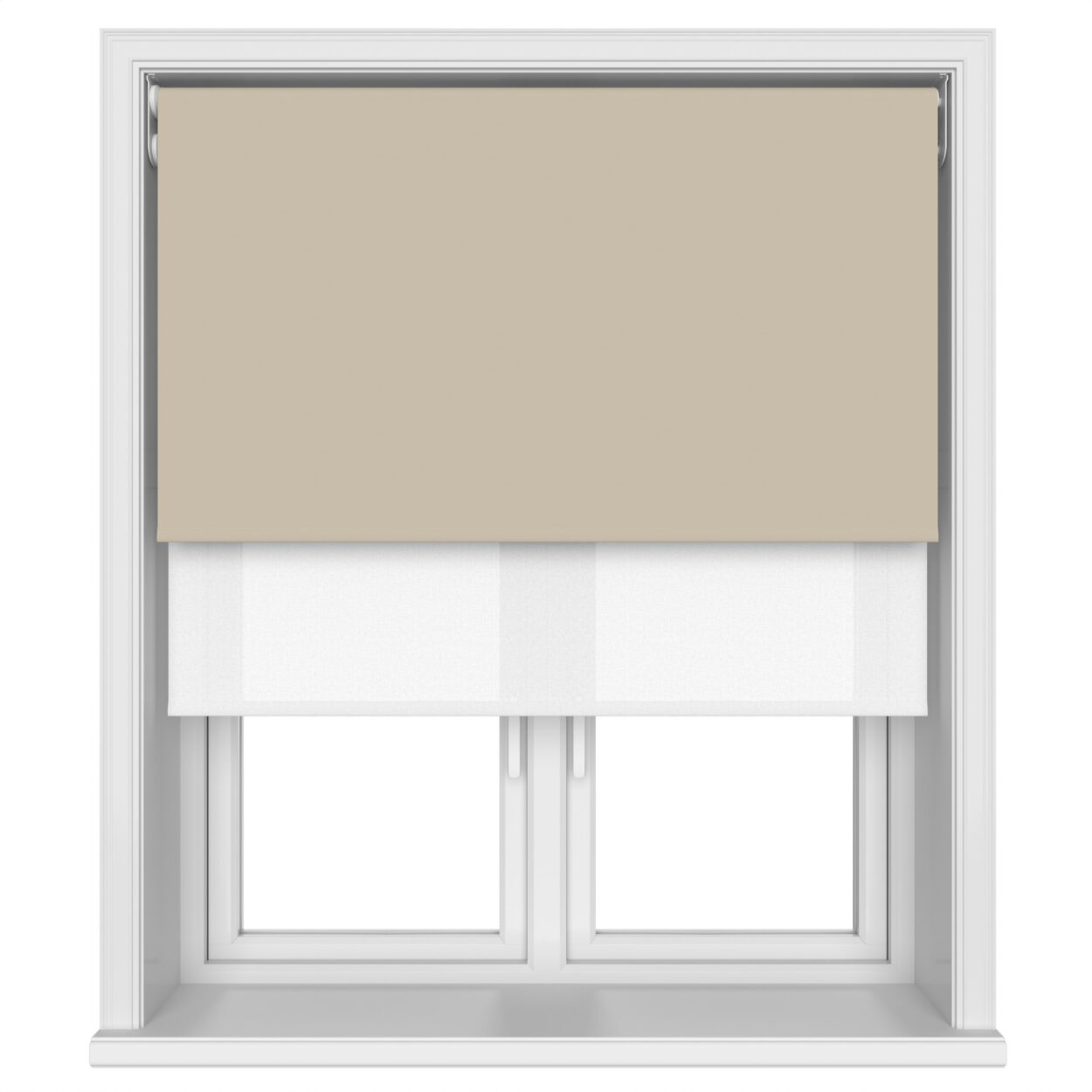 Dover Blackout Sandy Beige Motorised Double Roller Blind