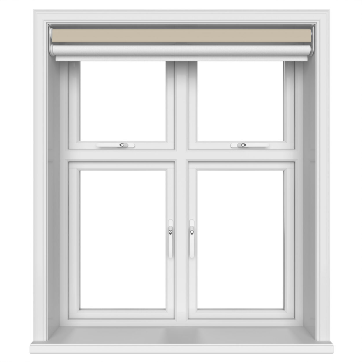 Dover Blackout Sandy Beige Motorised Double Roller Blind - Image 5
