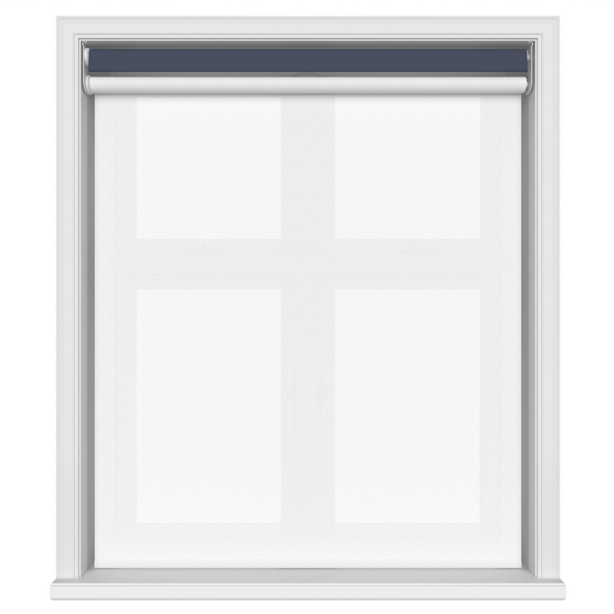 Dover Blackout Deep Indigo Motorised Double Roller Blind - Image 3
