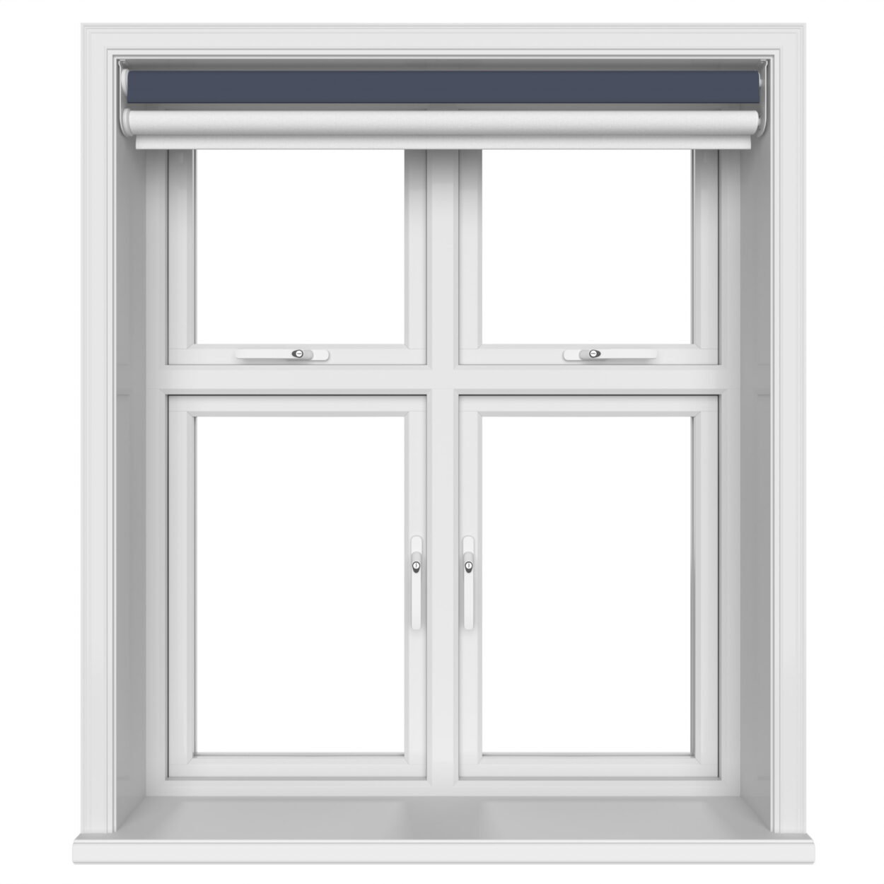 Dover Blackout Deep Indigo Motorised Double Roller Blind - Image 5