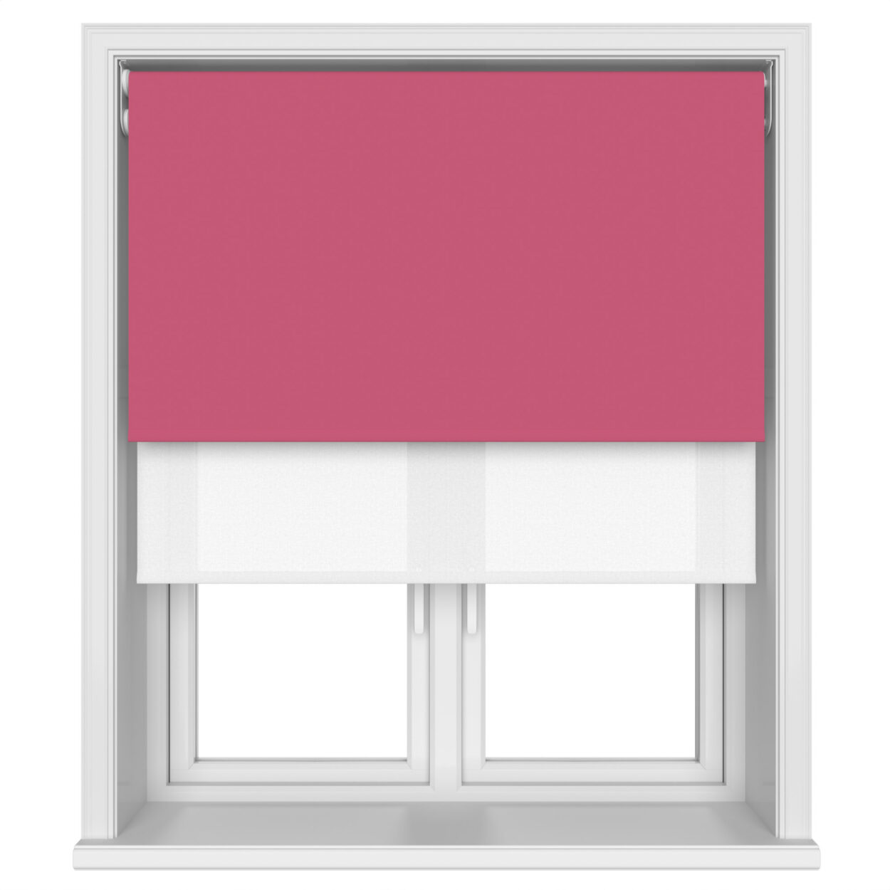 Dover Blackout Crimson Rose Motorised Double Roller Blind - Image 4