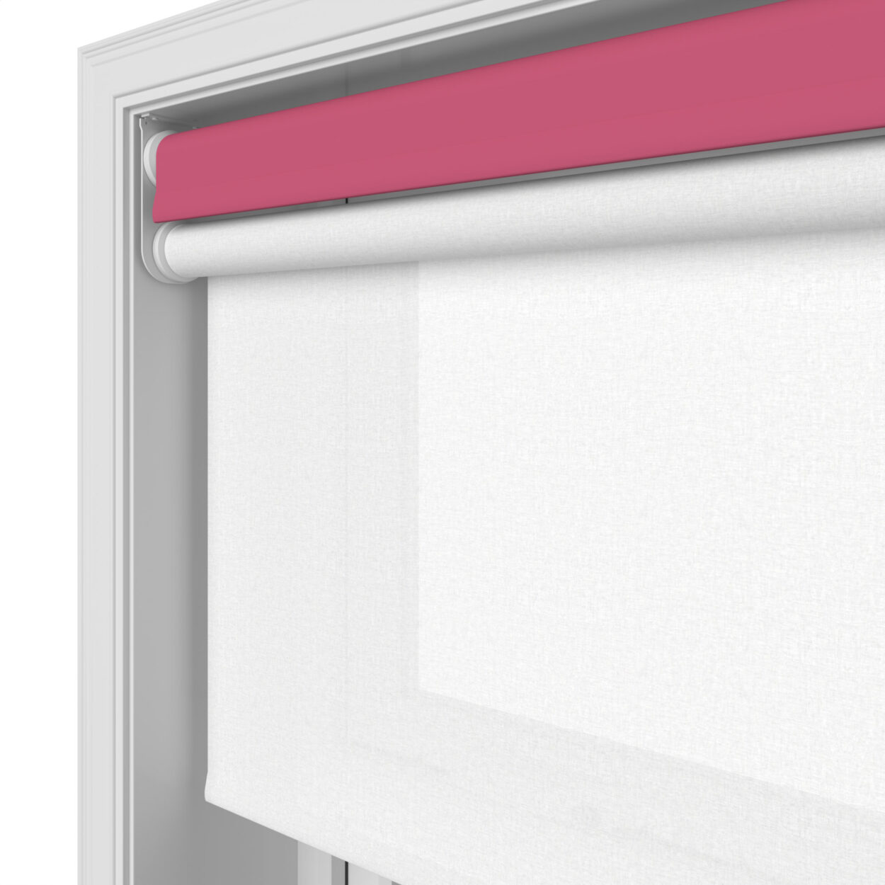 Dover Blackout Crimson Rose Motorised Double Roller Blind - Image 7