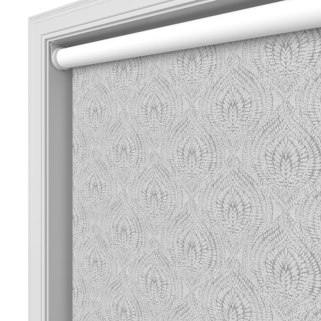 Wilshire Blackout Pearl Grey Motorised Roller Blind - Image 5