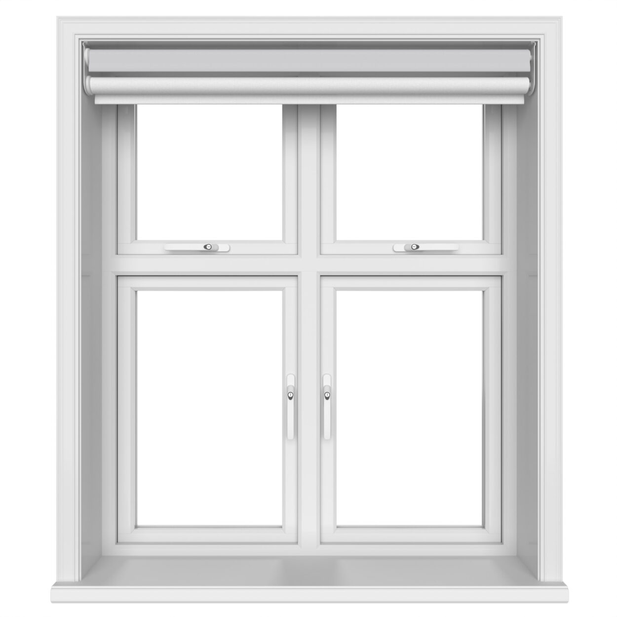 Dover Blackout Subtle Grey Motorised Double Roller Blind - Image 5