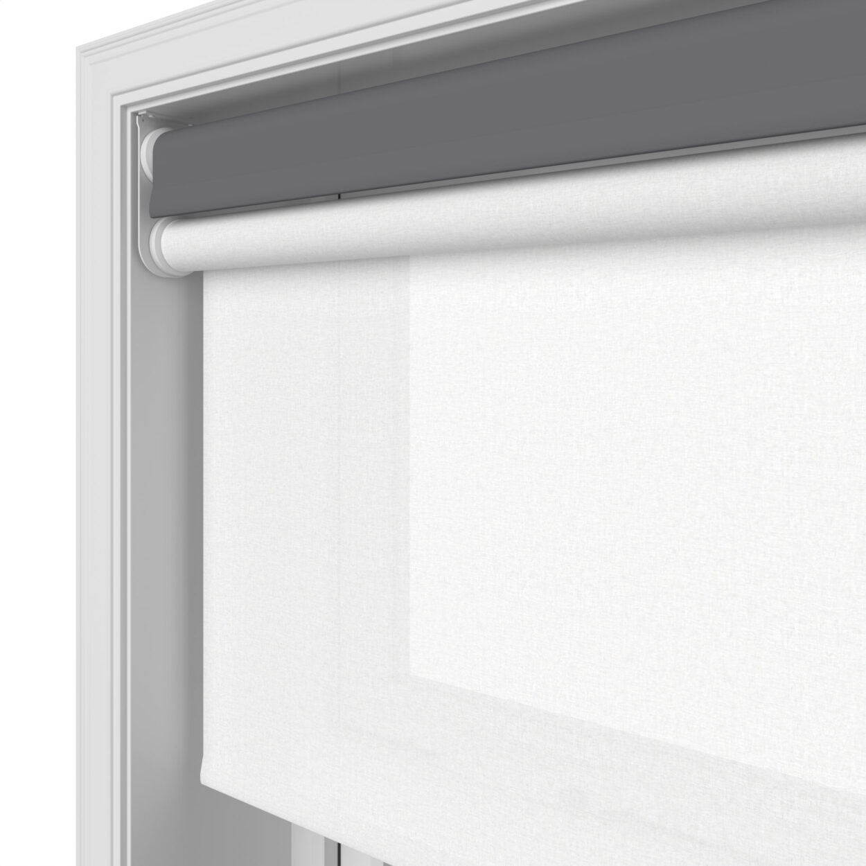Dover Blackout Gunmetal Motorised Double Roller Blind - Image 7