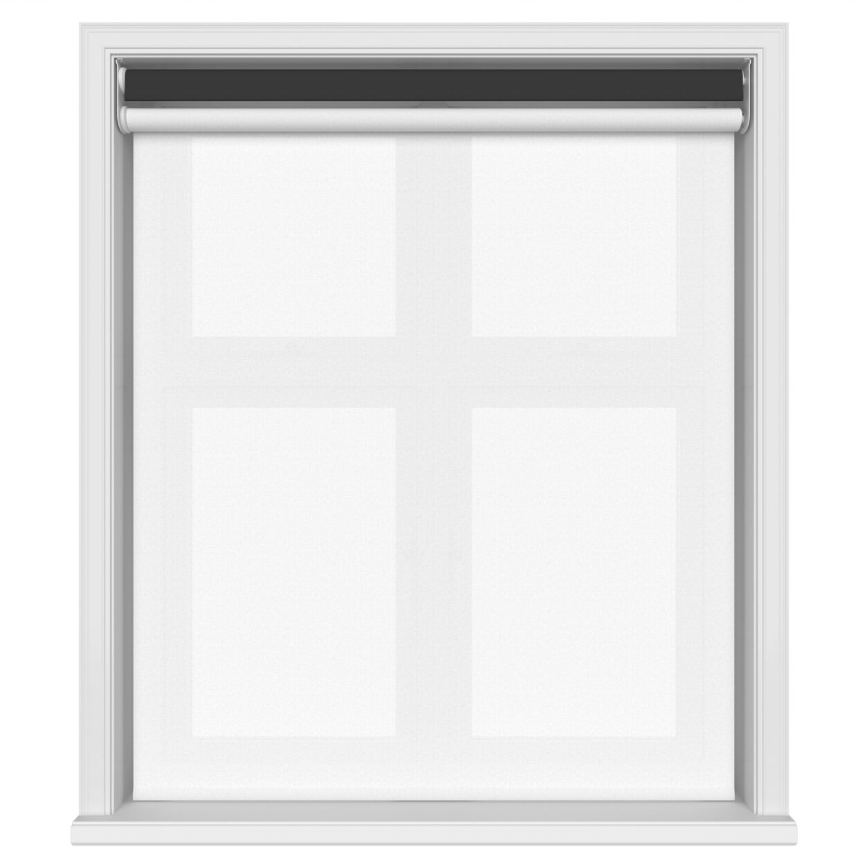 Dover Blackout Jet Black Motorised Double Roller Blind - Image 3