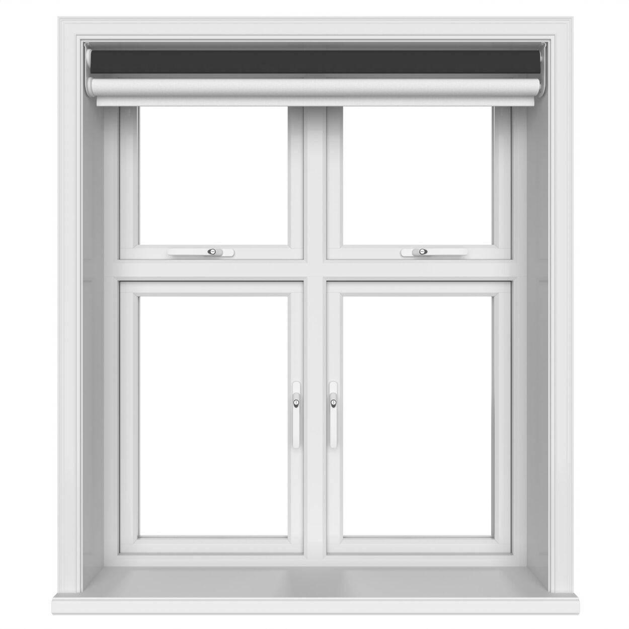 Dover Blackout Jet Black Motorised Double Roller Blind - Image 5
