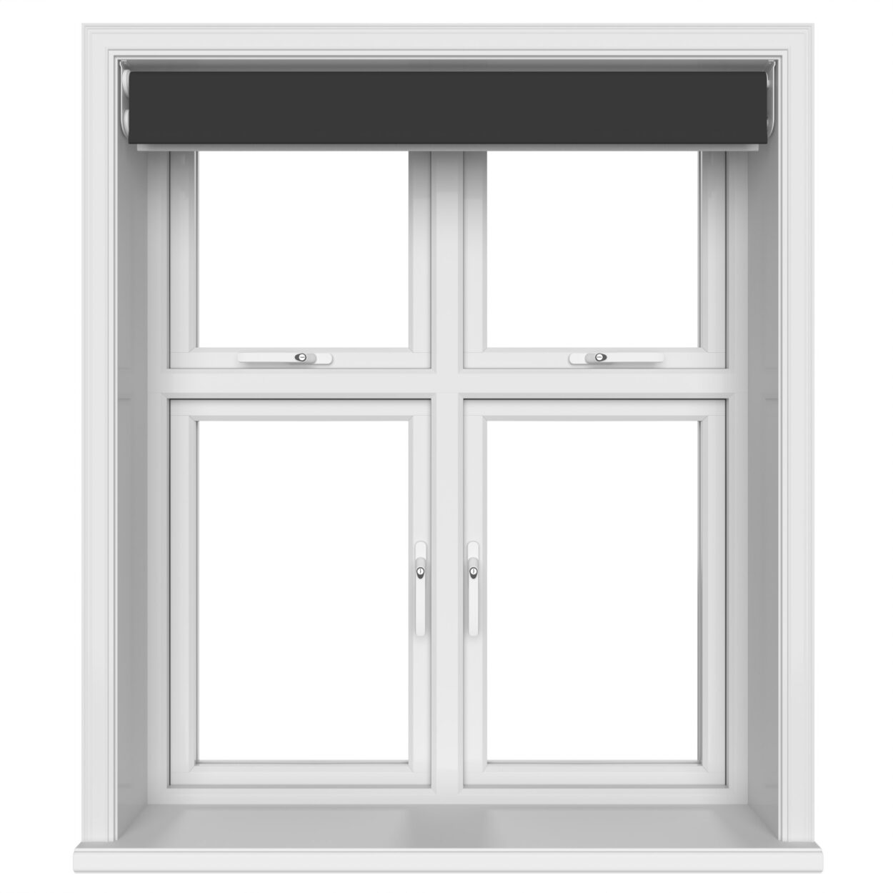 Dover Blackout Jet Black Motorised Double Roller Blind - Image 6