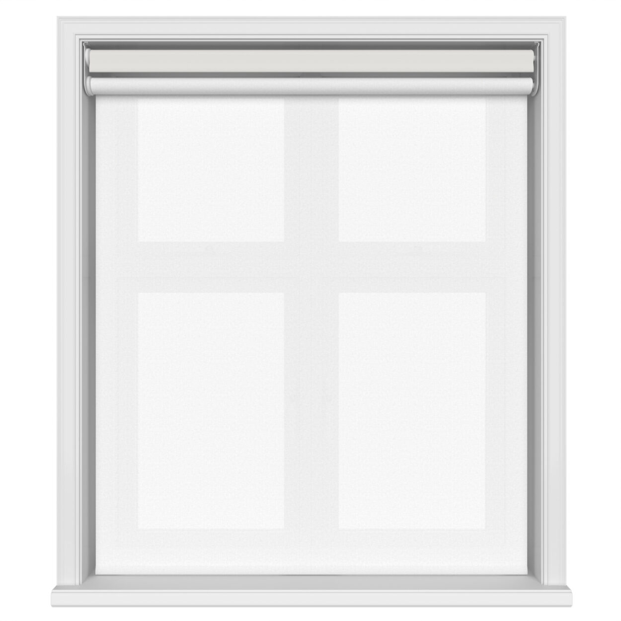 Dover Blackout Chalk White Motorised Double Roller Blind - Image 3