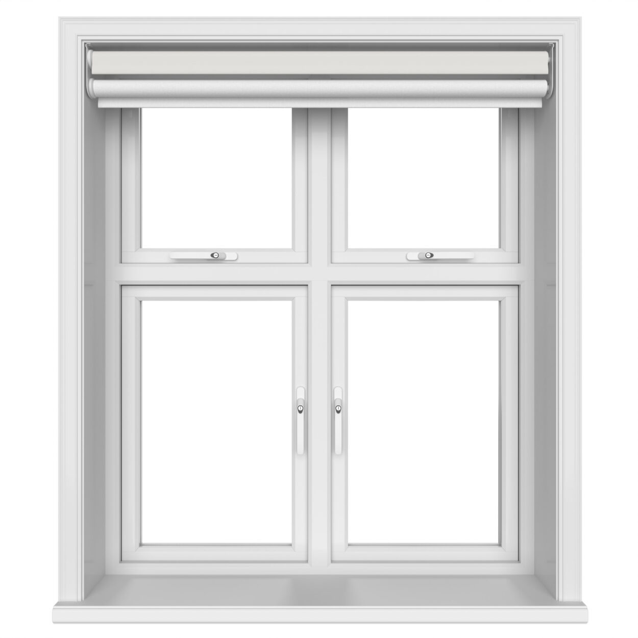 Dover Blackout Chalk White Motorised Double Roller Blind - Image 5