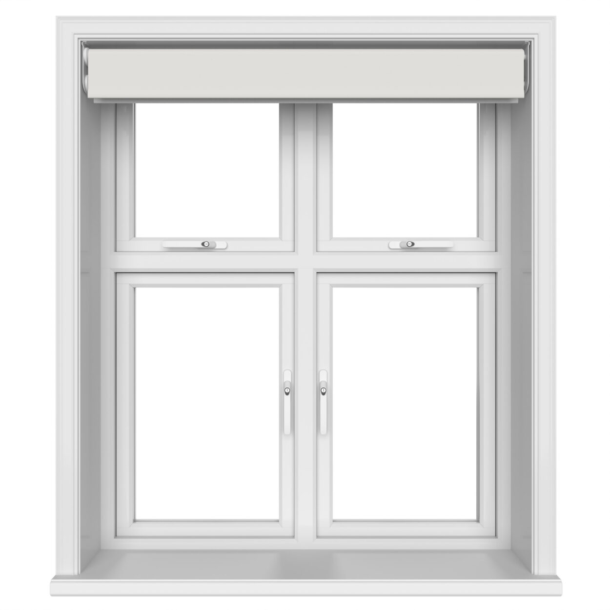 Dover Blackout Chalk White Motorised Double Roller Blind - Image 6