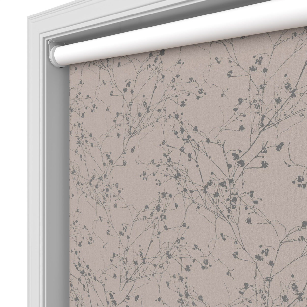 Vale Blackout Moonlight Mink Motorised Roller Blind - Image 5