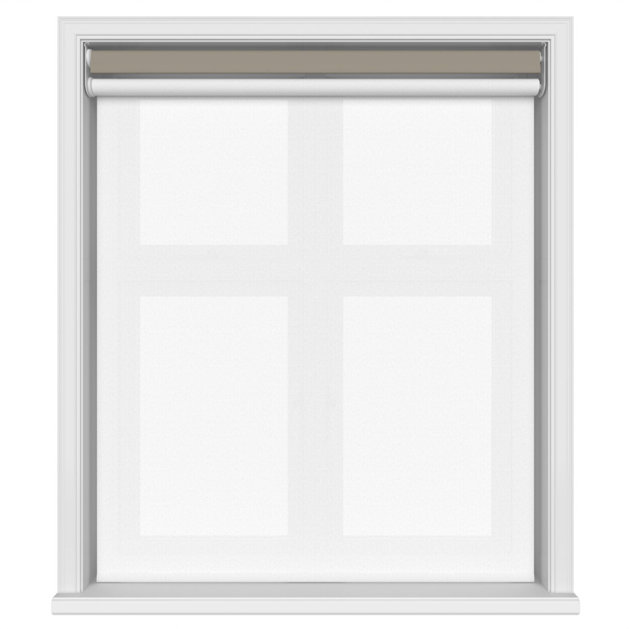 Dover Blackout Mushroom Beige Motorised Double Roller Blind - Image 3