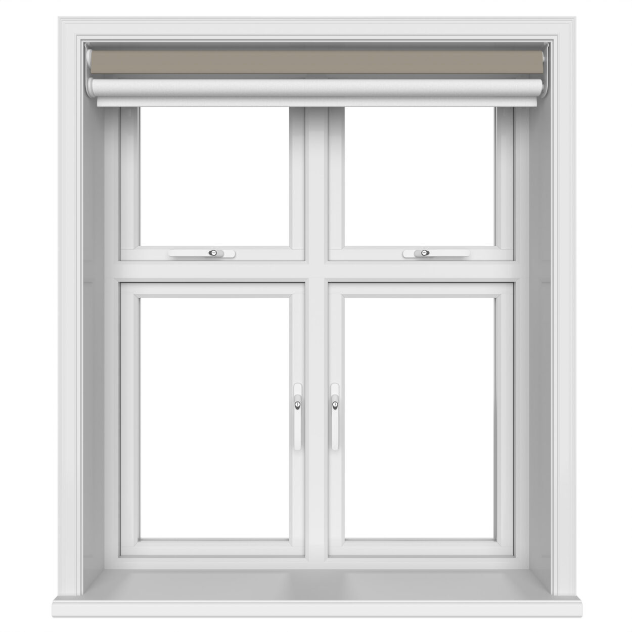 Dover Blackout Mushroom Beige Motorised Double Roller Blind - Image 5