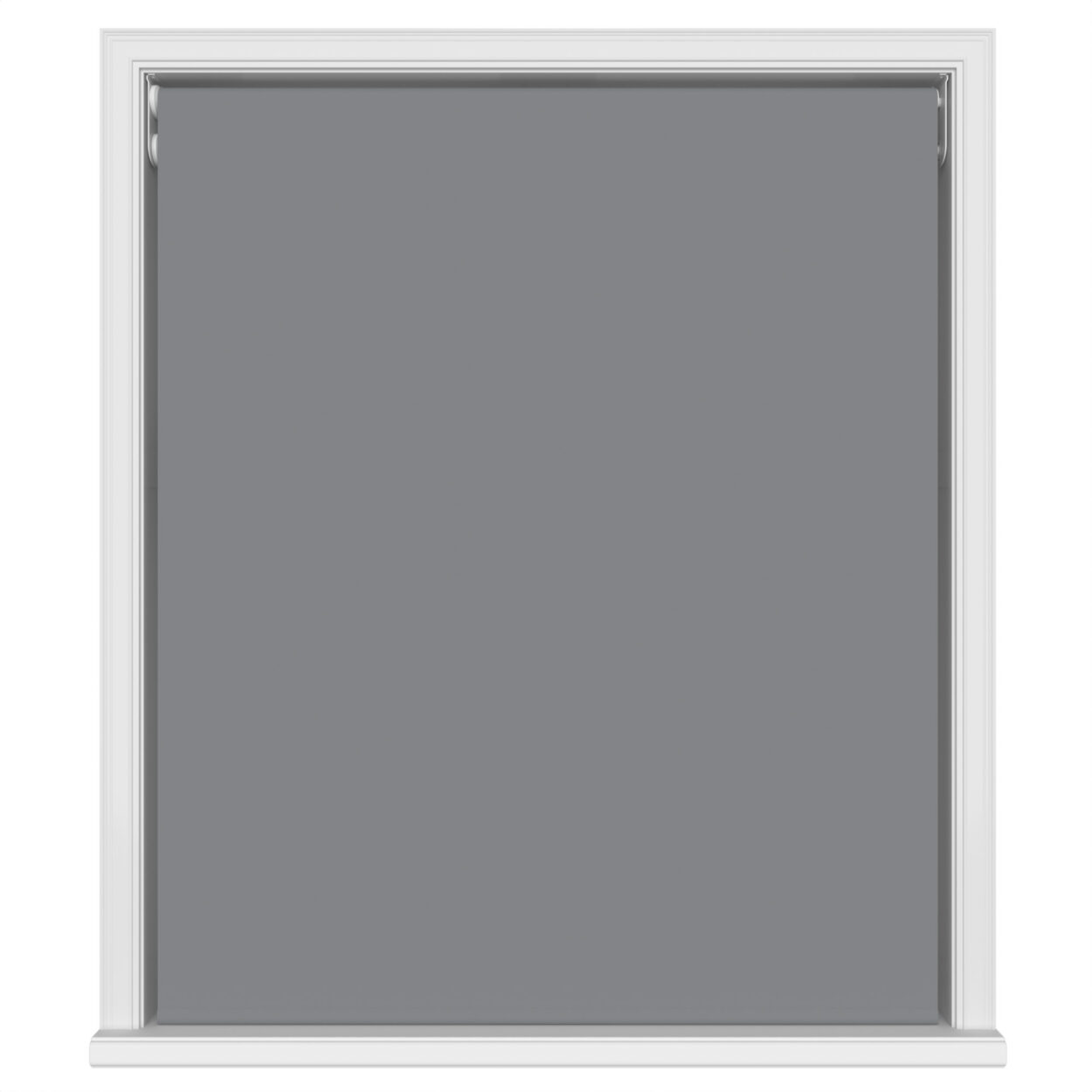 Dover Blackout Graphite Grey Motorised Double Roller Blind - Image 2