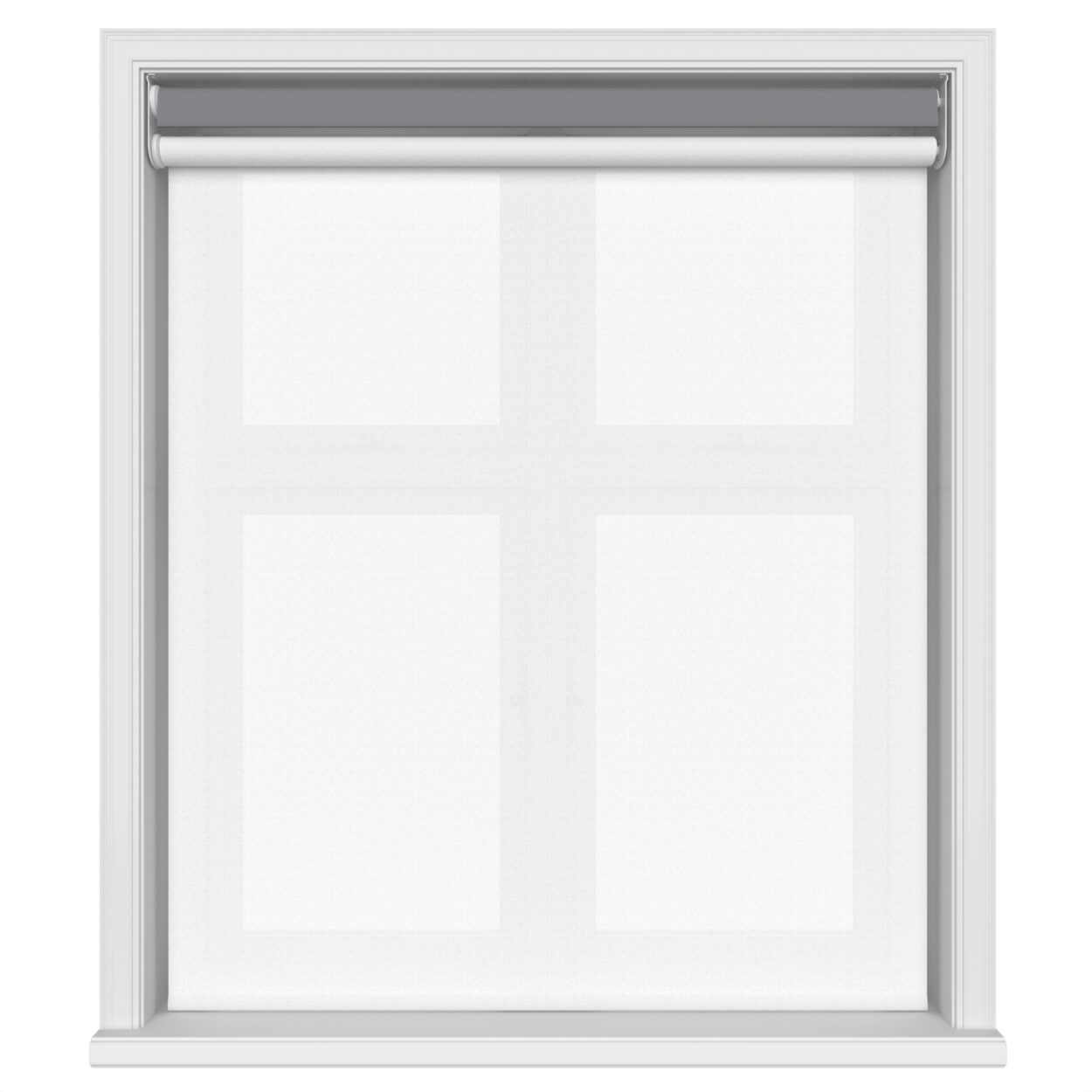 Dover Blackout Graphite Grey Motorised Double Roller Blind - Image 3