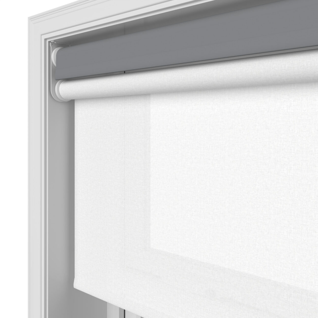 Dover Blackout Graphite Grey Motorised Double Roller Blind - Image 7