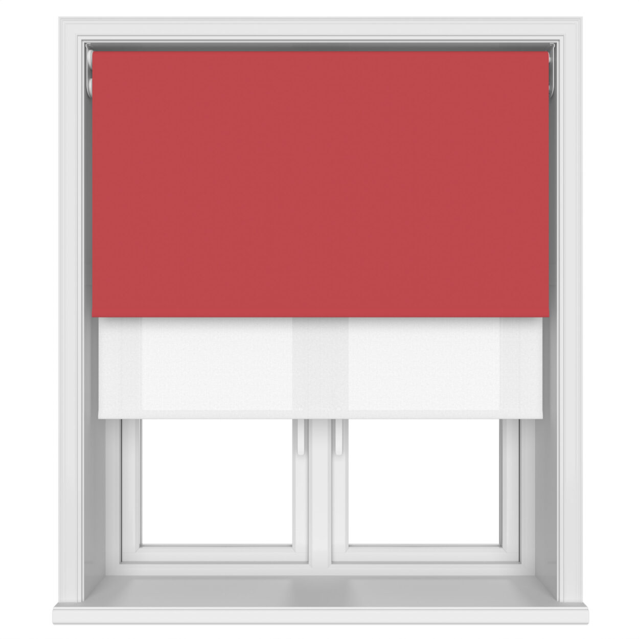 Dover Blackout Rich Ruby Motorised Double Roller Blind