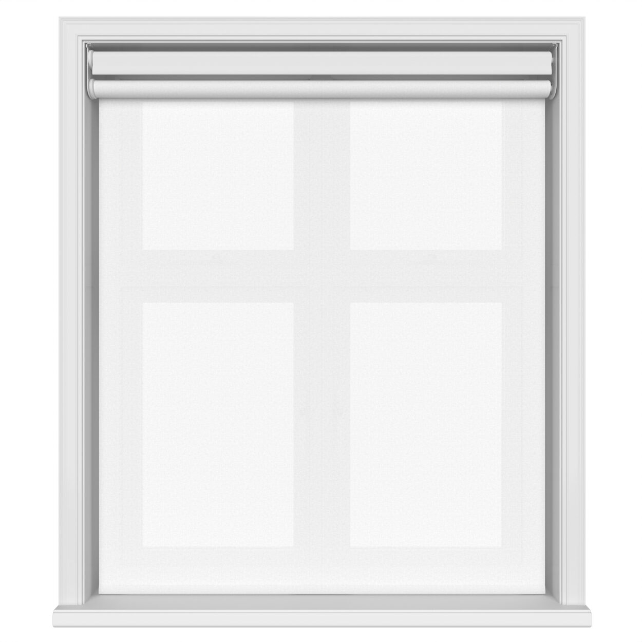Dover Blackout Pure White Motorised Double Roller Blind - Image 3
