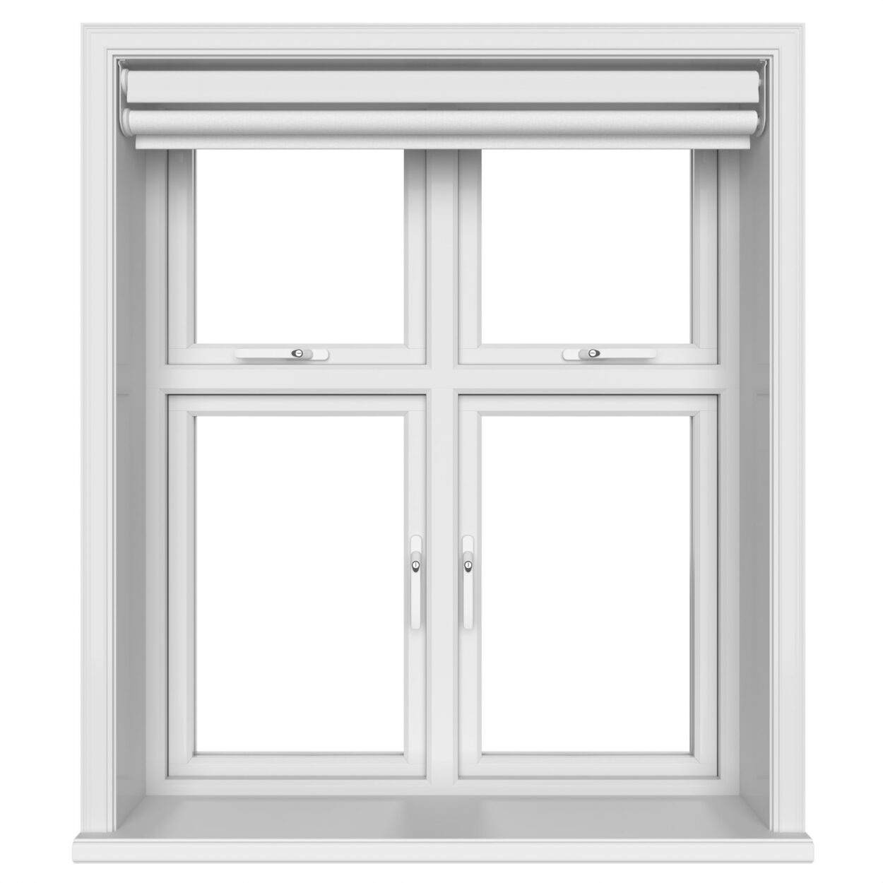 Dover Blackout Pure White Motorised Double Roller Blind - Image 5