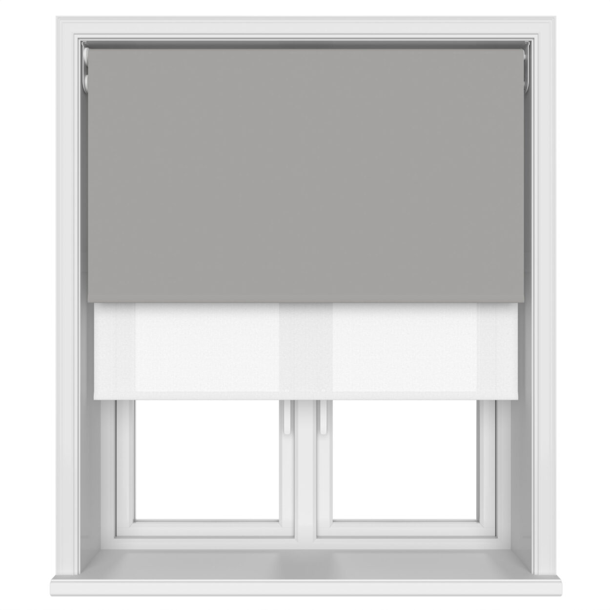 Dover Blackout Warm Stone Motorised Double Roller Blind - Image 4