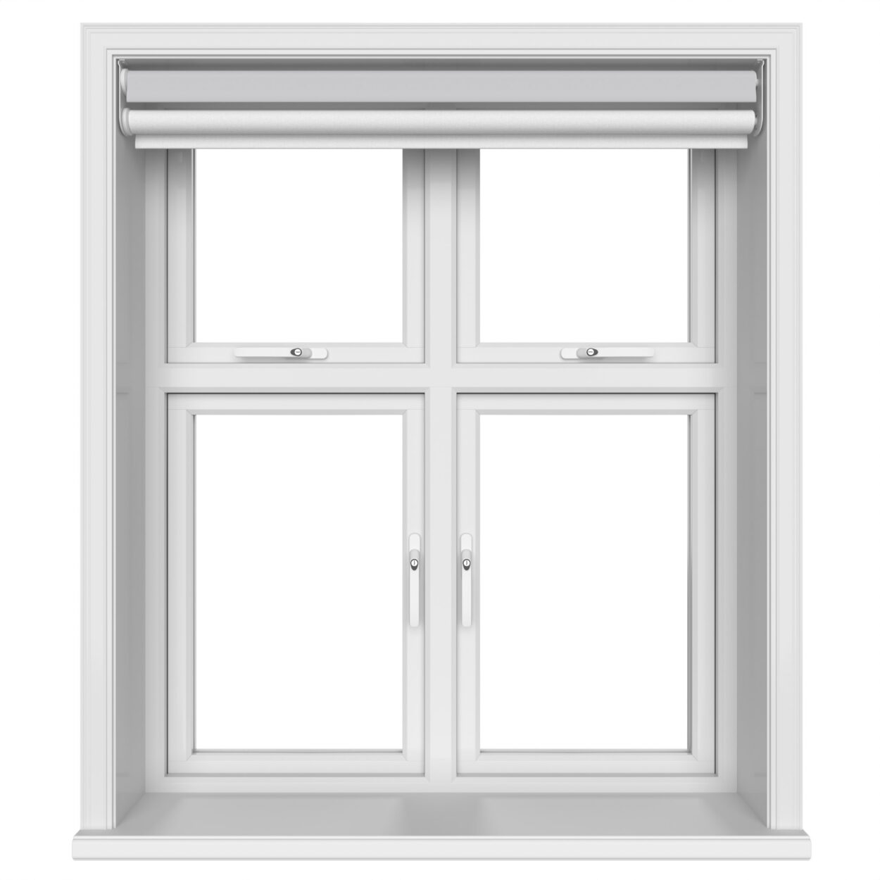 Dover Blackout Pale Grey Motorised Double Roller Blind - Image 5