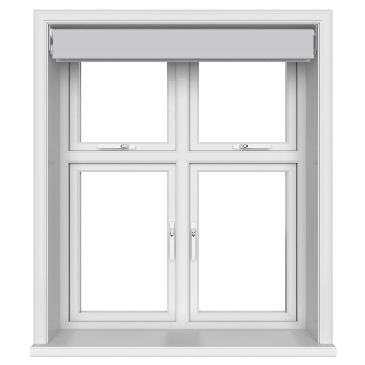 Dover Blackout Pale Grey Motorised Double Roller Blind - Image 6