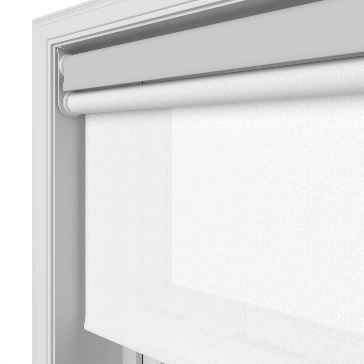 Dover Blackout Pale Grey Motorised Double Roller Blind - Image 7