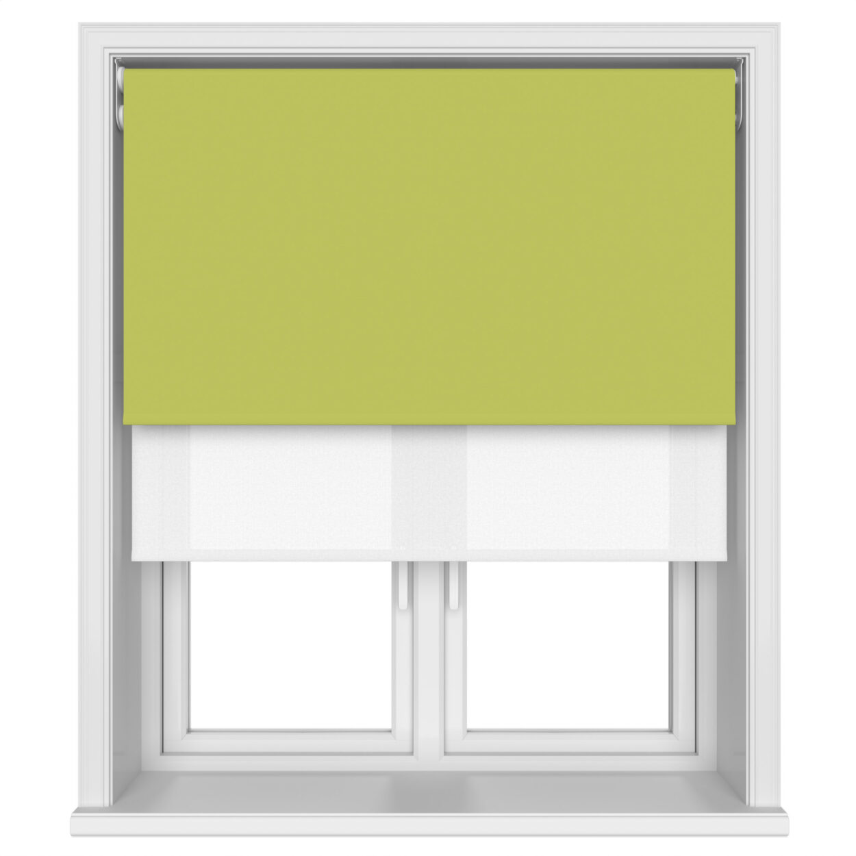 Dover Blackout Willow Leaf Motorised Double Roller Blind - Image 4