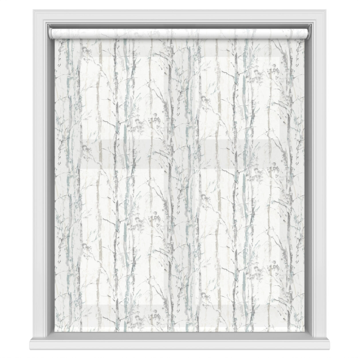 Nordic Forest Silver Birch Motorised Roller Blind - Image 2