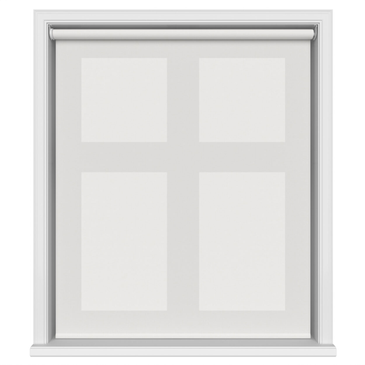 Lakeside Cotton White Motorised Roller Blind - Image 2
