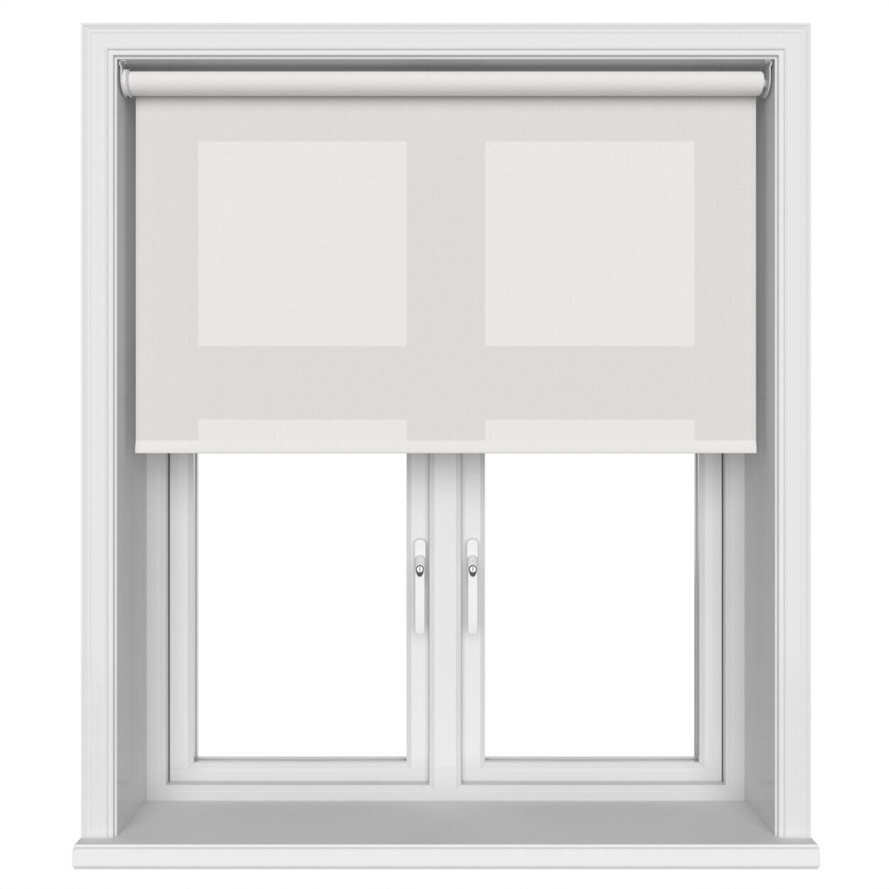 Lakeside Cotton White Motorised Roller Blind - Image 3