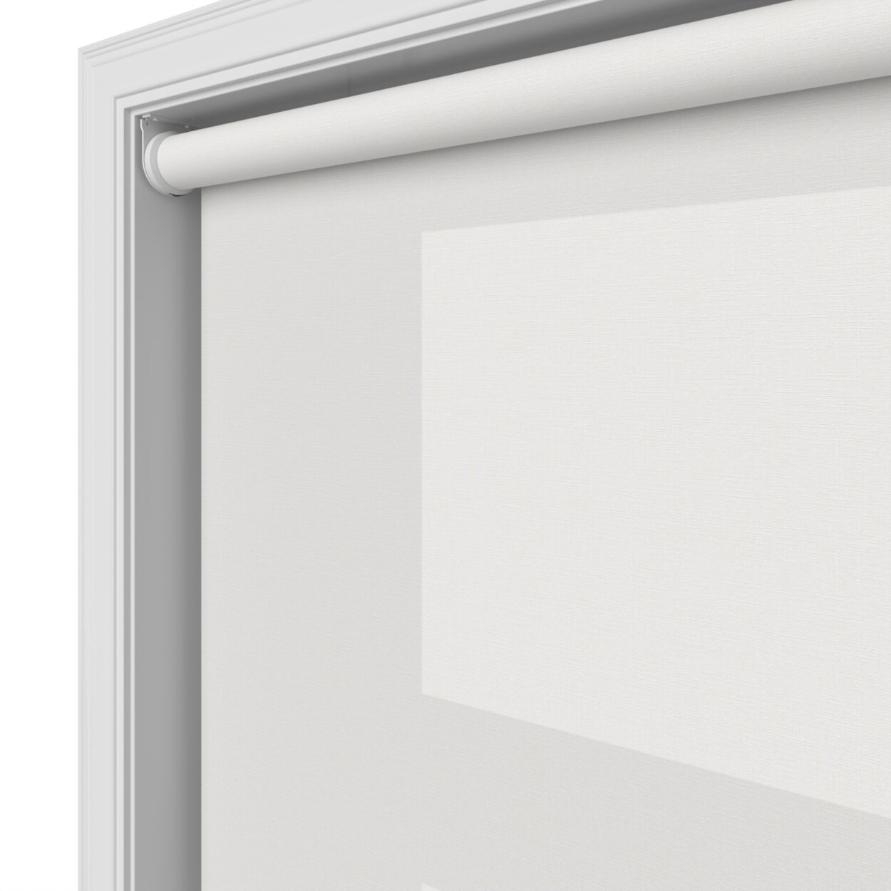 Lakeside Cotton White Motorised Roller Blind - Image 5