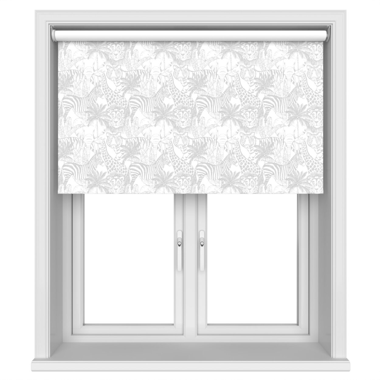 Night Safari Grey Blackout Motorised Roller Blind - Image 3